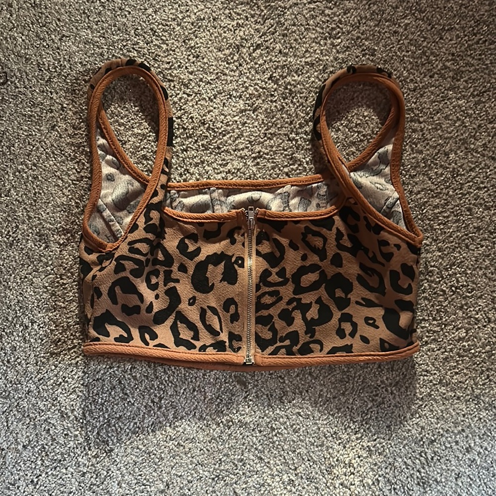 cheetah crop top